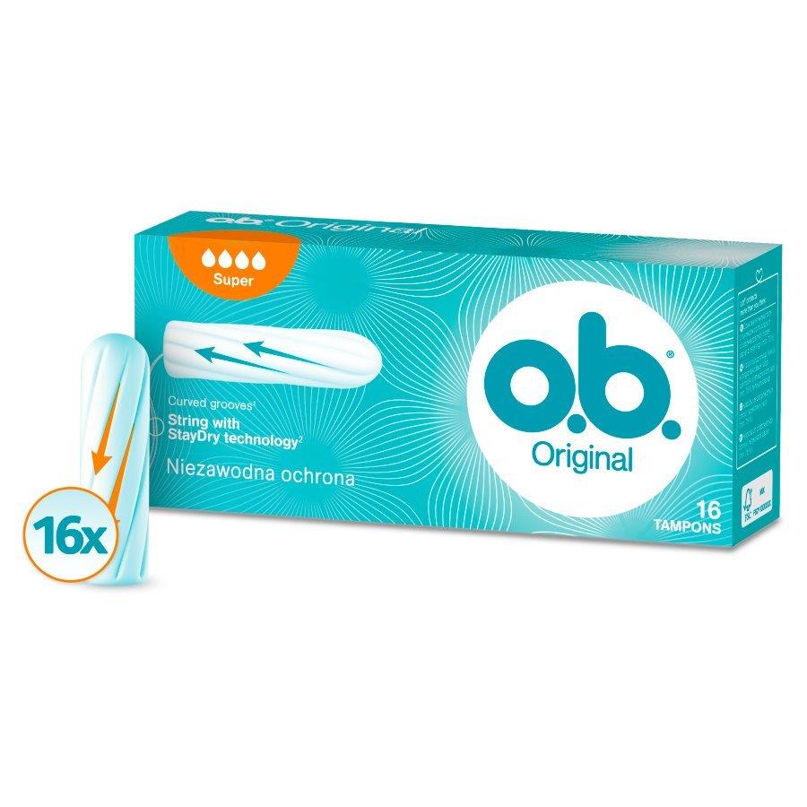 O.B. Original Super Tampons Reliable Protection 16 Pieces