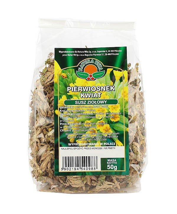 Natura Wita Primrose Flower Dry Herb for Respiratory Infections 50g |  Supplements \ Eyes & Ears & Nose &Throat Supplements \ Cold