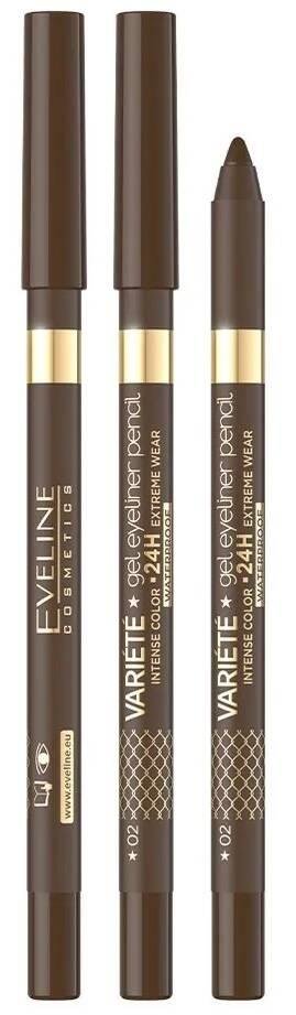 Eveline Variete Waterproof Gel Eyeliner Pencil No. 02 Brown 1 Piece | Cosmetics \ \ Eyeliner Cosmetics \ MakeUp \ Eye Pencil Up to 50% OFF