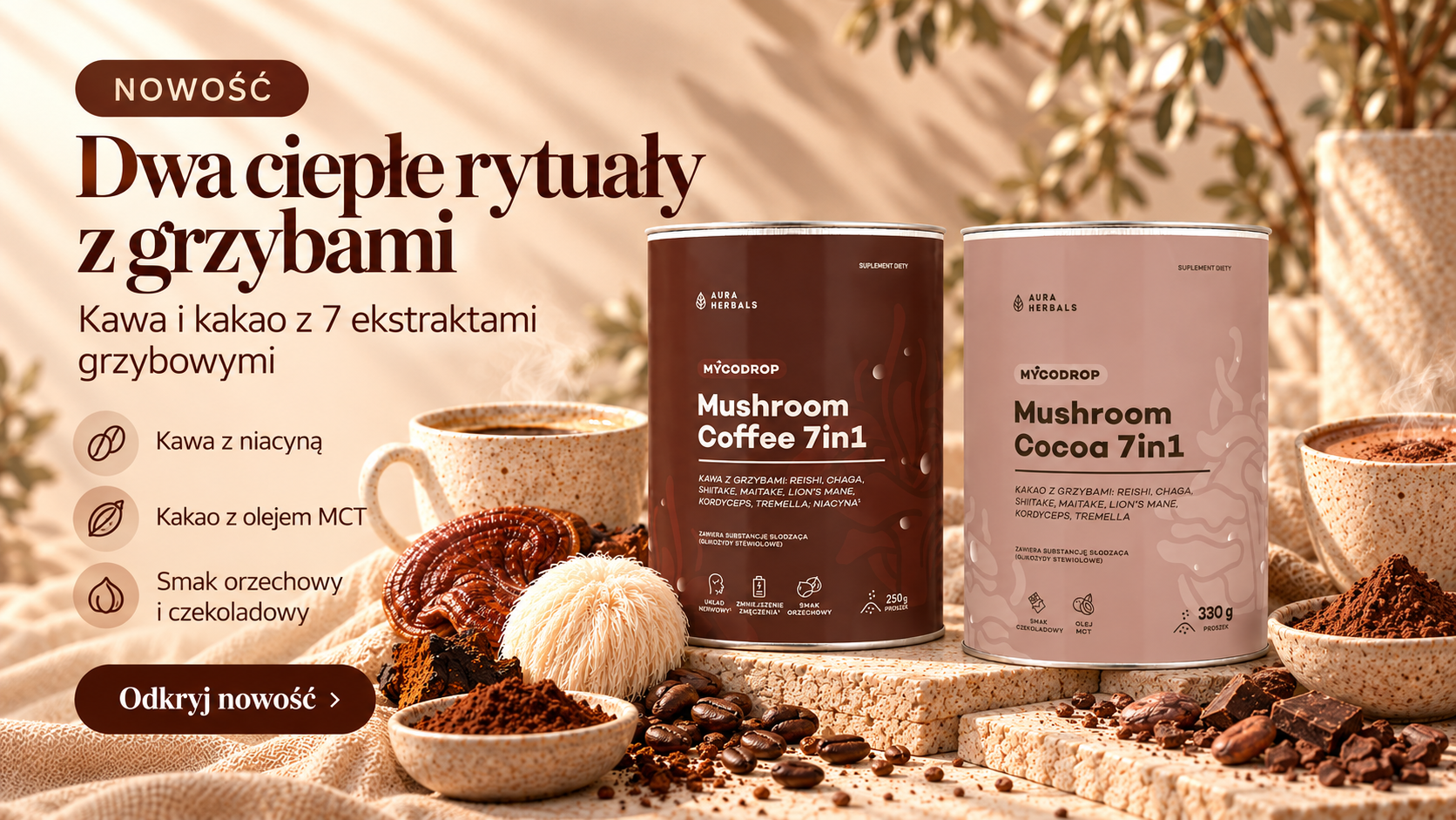 Kawa z grzybami