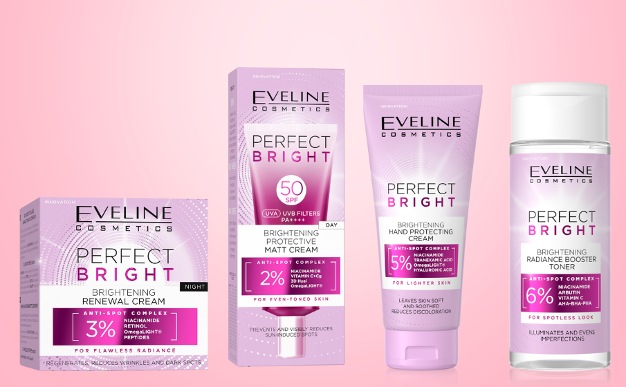 Nowość od Eveline Cosmetics: Perfect Bright – Rozjaśniająca seria do twarzy!