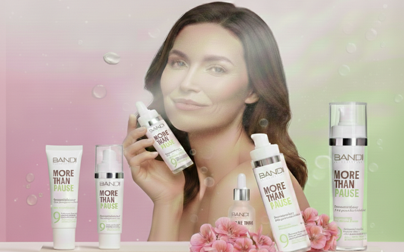 Specjalistyczna linia Bandi More Than Pause dla skóry w menopauzie i perimenopauzie. Redukuje suchość, utratę jędrności i zaczerwienienia. Dostępne w SUPERB HB!