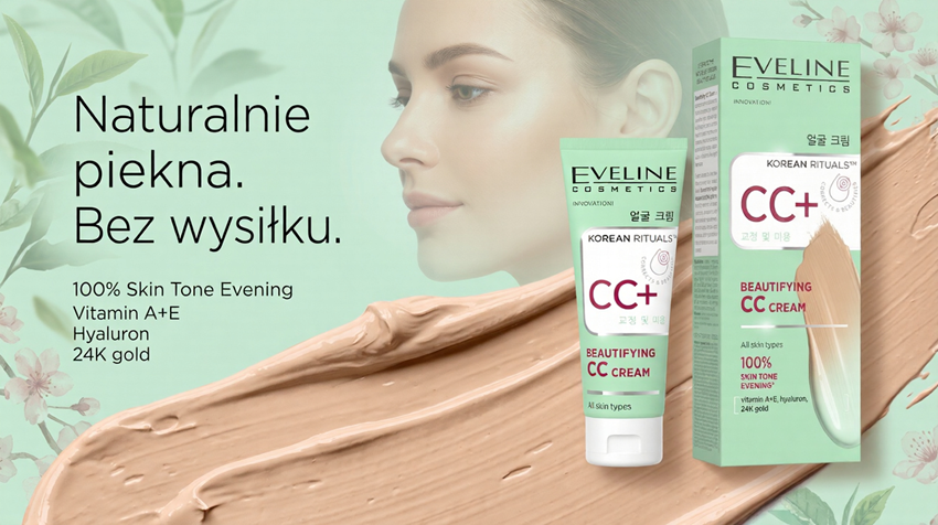 Eveline Korean Rituals Krem Upiększający CC – pielęgnacja i naturalny makijaż w jednym kroku