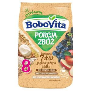 BoboVita Portion of Cereals Dairy-Free Porridge Blueberry Blackberry Apple for Babies after 8 Months of Life 170g