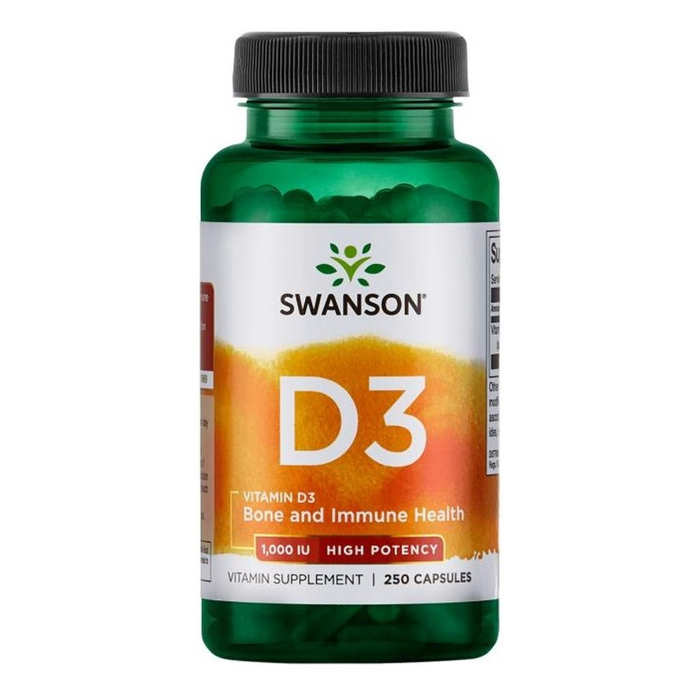 Swanson Vitamin D-3 1000 IU for Immune and Bone Health 250 Capsules