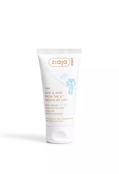 Ziaja Med Baby & Kids Waterproof Sunscreen Face Cream SPF50 50ml