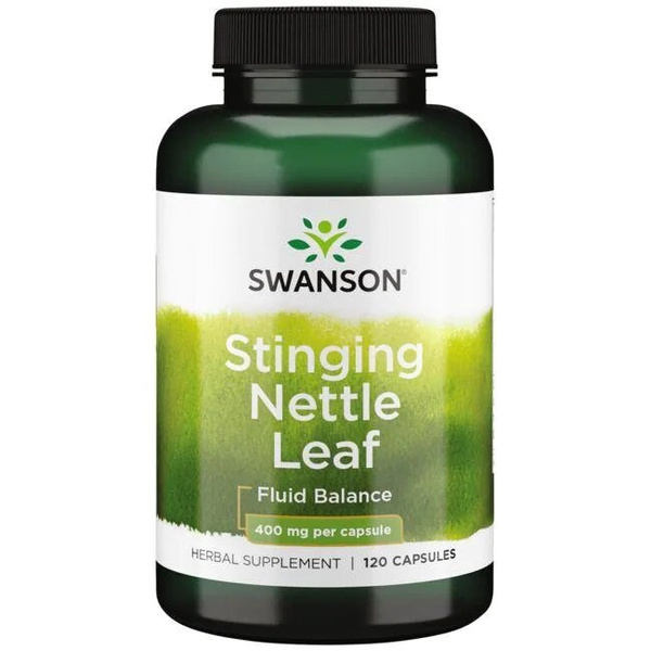 Swanson Stinging Nettle Leaf 400mg for Digestion & Hair Support 120 Capsules