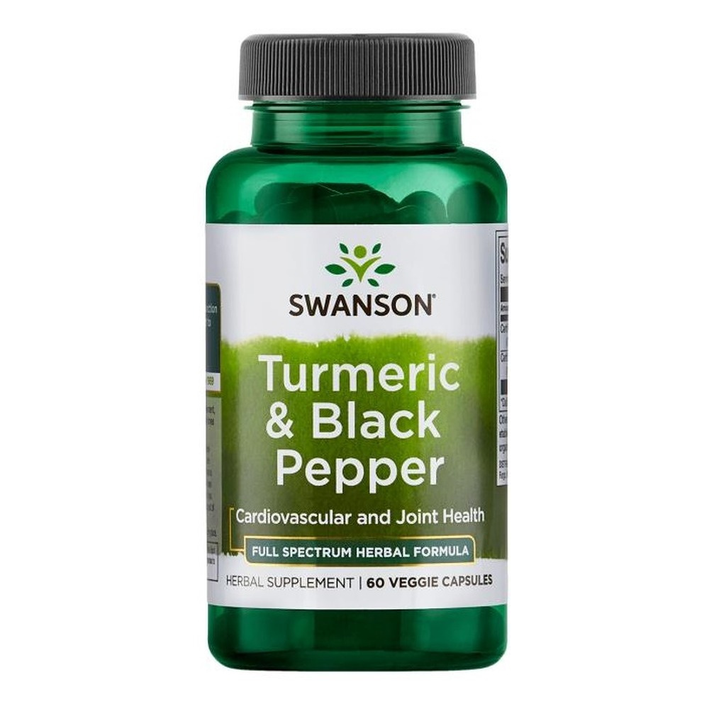 Swanson Turmeric and Black Pepper for Immune and Digestive Support 60 Vcapsules