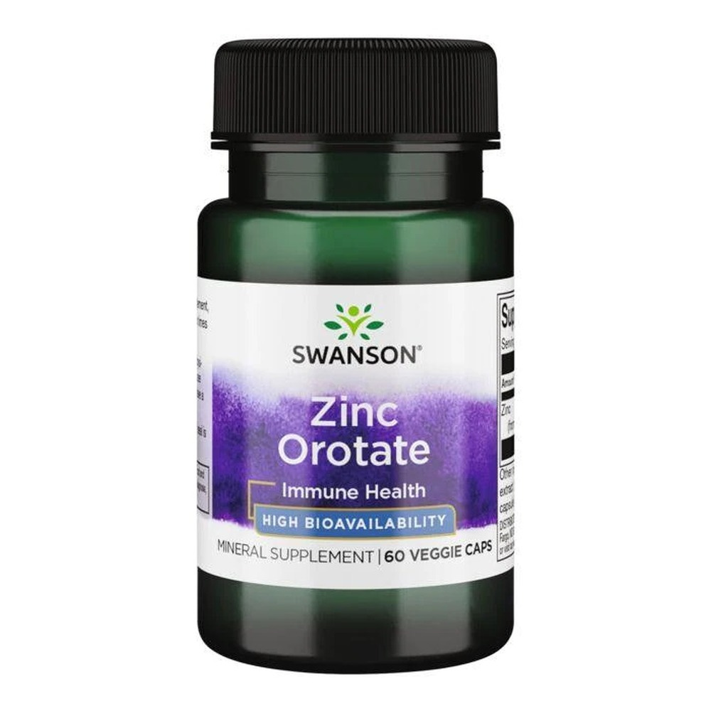 Swanson Zinc Orotate for Immune Support and Skin Health 60 Capsules