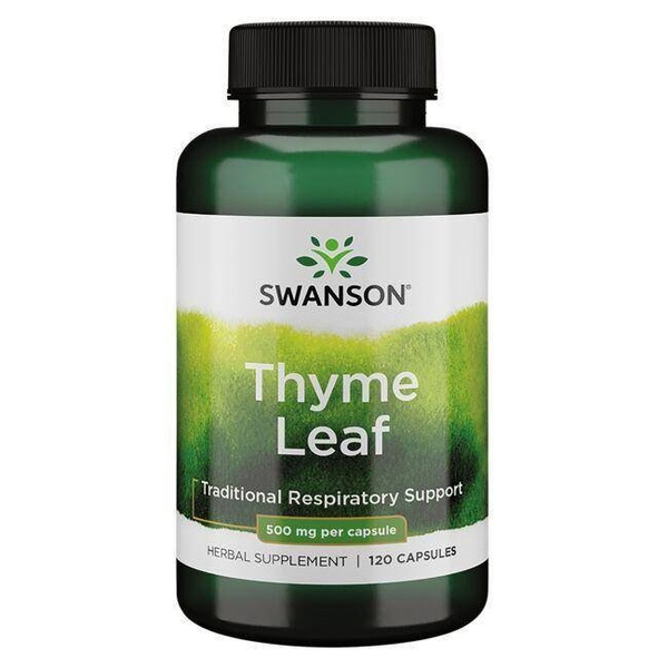 Swanson Thyme Leaf 500mg for Respiratory Support 120 Capsules