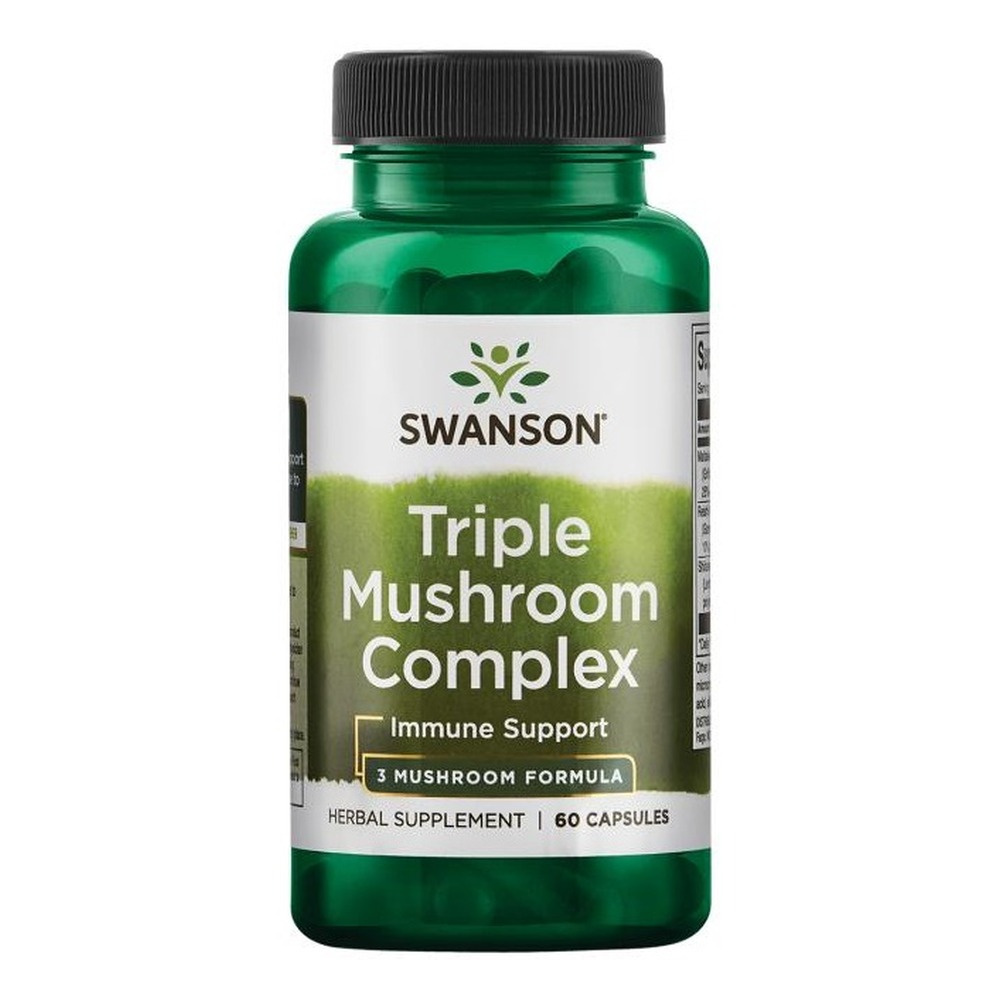 Swanson Triple Mushroom Complex for Immune Support 60 Capsules