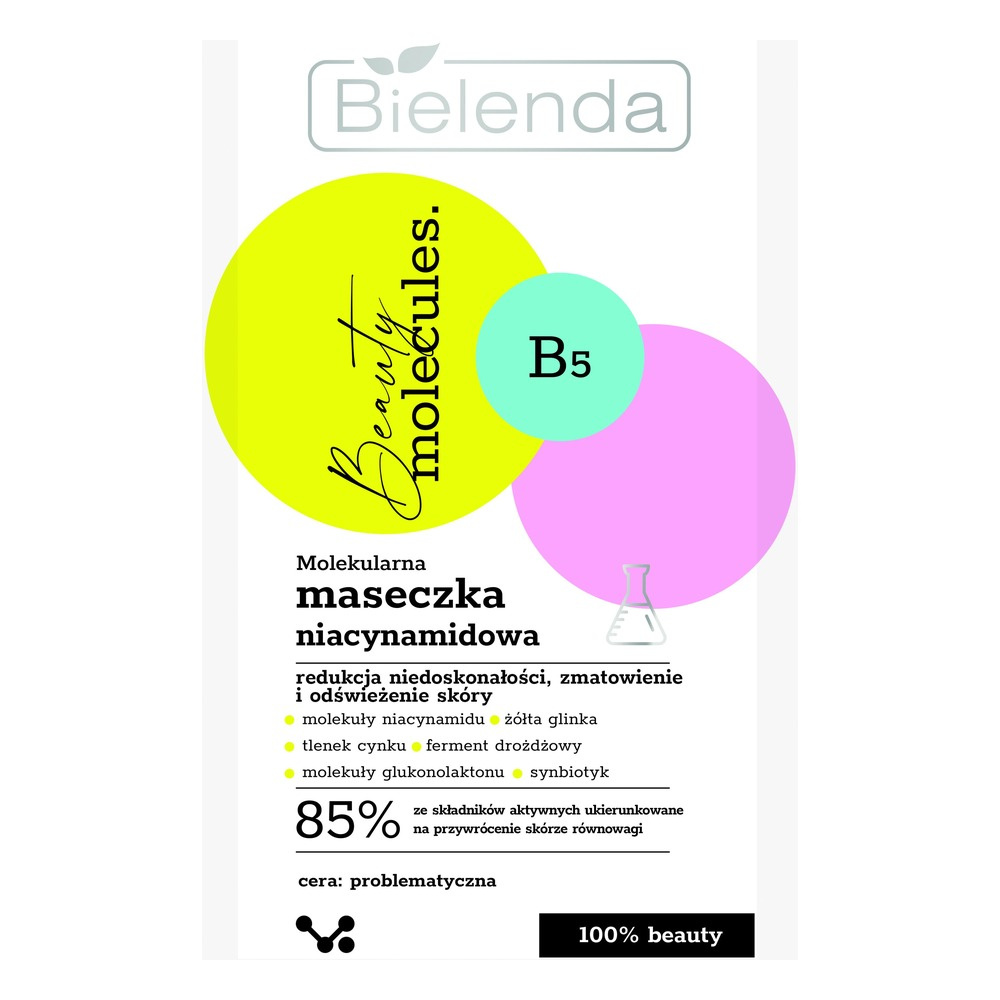 Bielenda Beauty Molecules Molecular Niacinamide Mask for Problematic Skin 8g Best Before 31.10.26