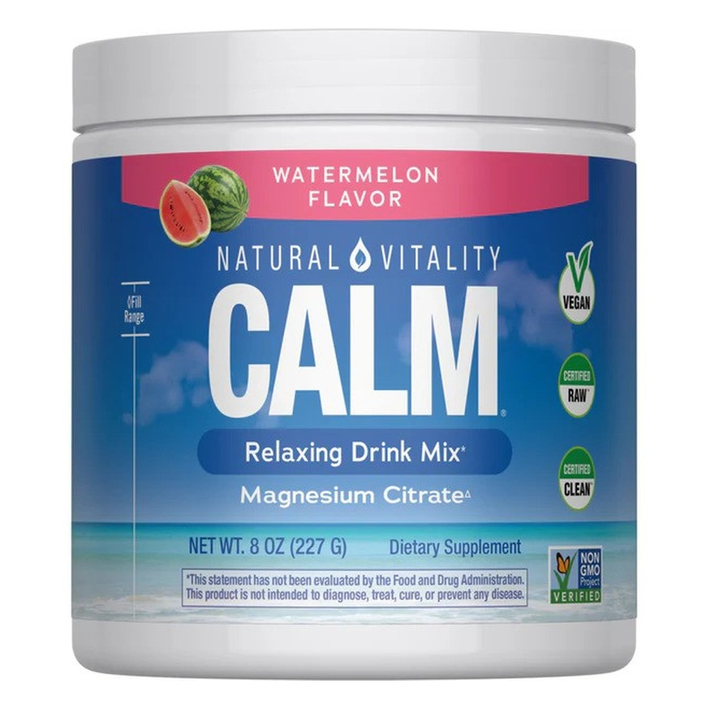 Natural Vitality Calm Magnesium Powder Watermelon for Relaxation and Stress 226g