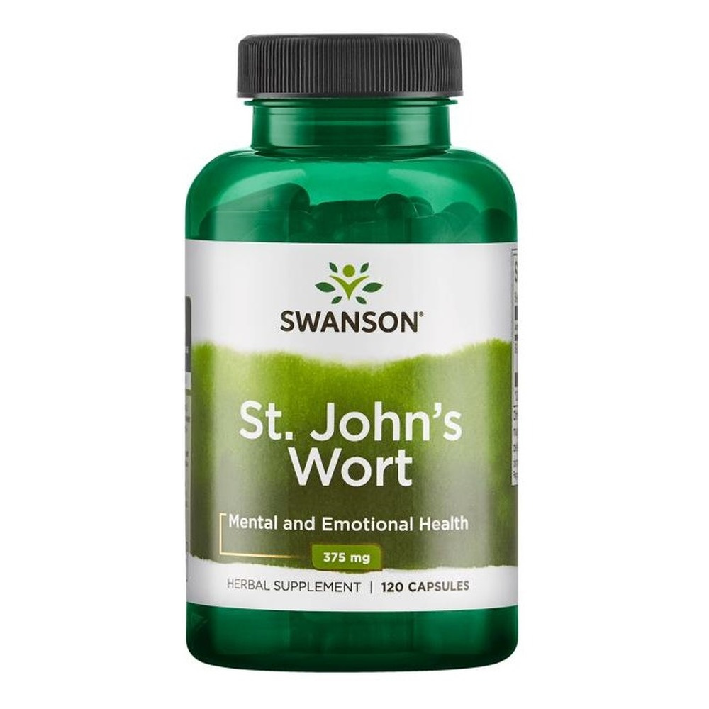 Swanson St. John's Wort 375mg for Emotional Well-being 120 Capsules