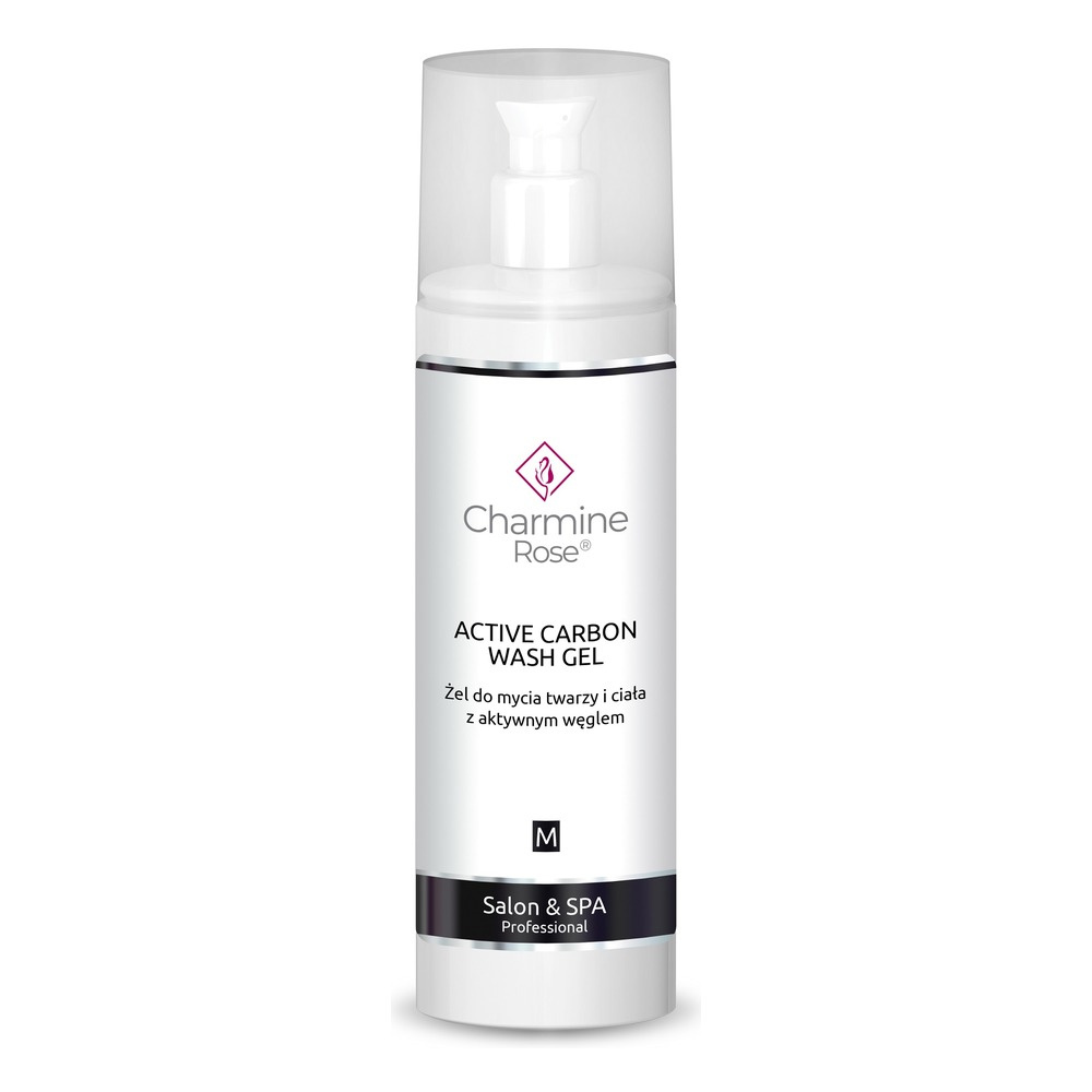 Charmine Rose Cleansing Face and Body Wash Gel with Active Carbon 200ml
