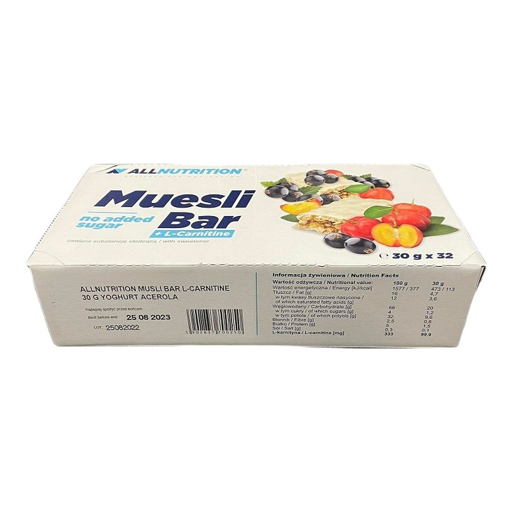 Allnutrition Muesli Bar containing L-Carnitine Yoghurt & Acerola 30g x 32