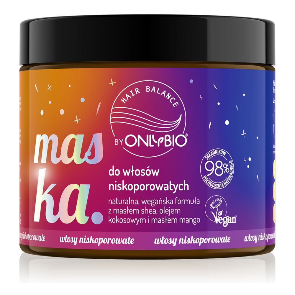 Onlybio Hair In Balance Mask for Low Porosity Hair with Shea Butter and Coconut Oil 400ml