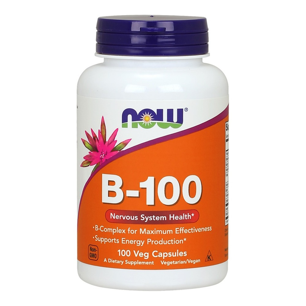 Now Foods Vitamin B-100 Complex Supports Nervous and Immune Systems 100 Capsules