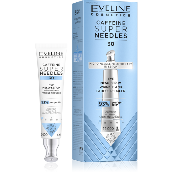 Eveline Super Needles Caffeine 30 Meso-Serum for Eyes Wrinkle Reducer 15ml