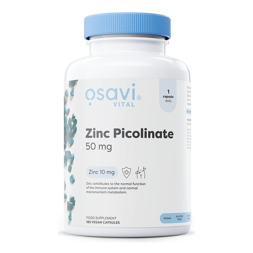 Osavi Zinc Picolinate 50mg for Immunity and Skin Health 180 Vegan Caps