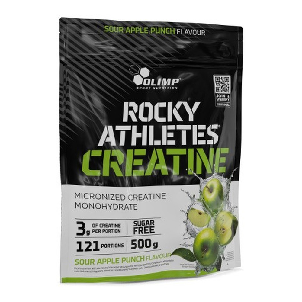 Rocky Athletes Creatine, Sour Apple Punch - 500g