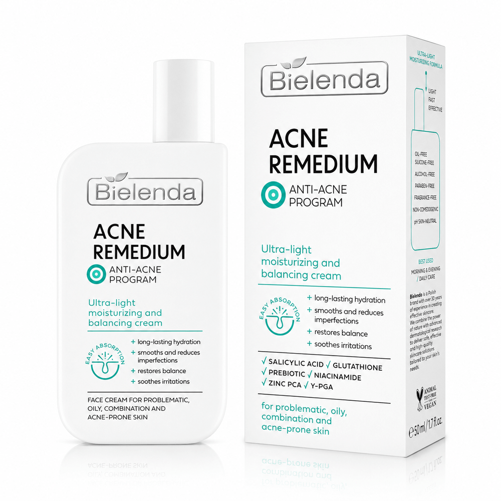 Bielenda Acne Remedium Ultra-Light Moisturizing and Normalizing Cream SPF 50 50ml