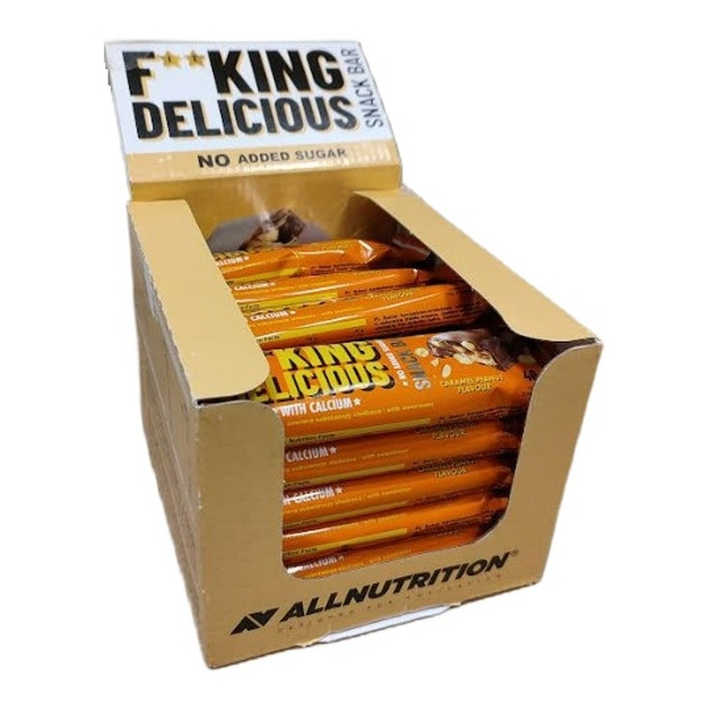 AllNutrition Fitking Delicious Snack Bar Caramel Peanut without Added Sugar 24x40g