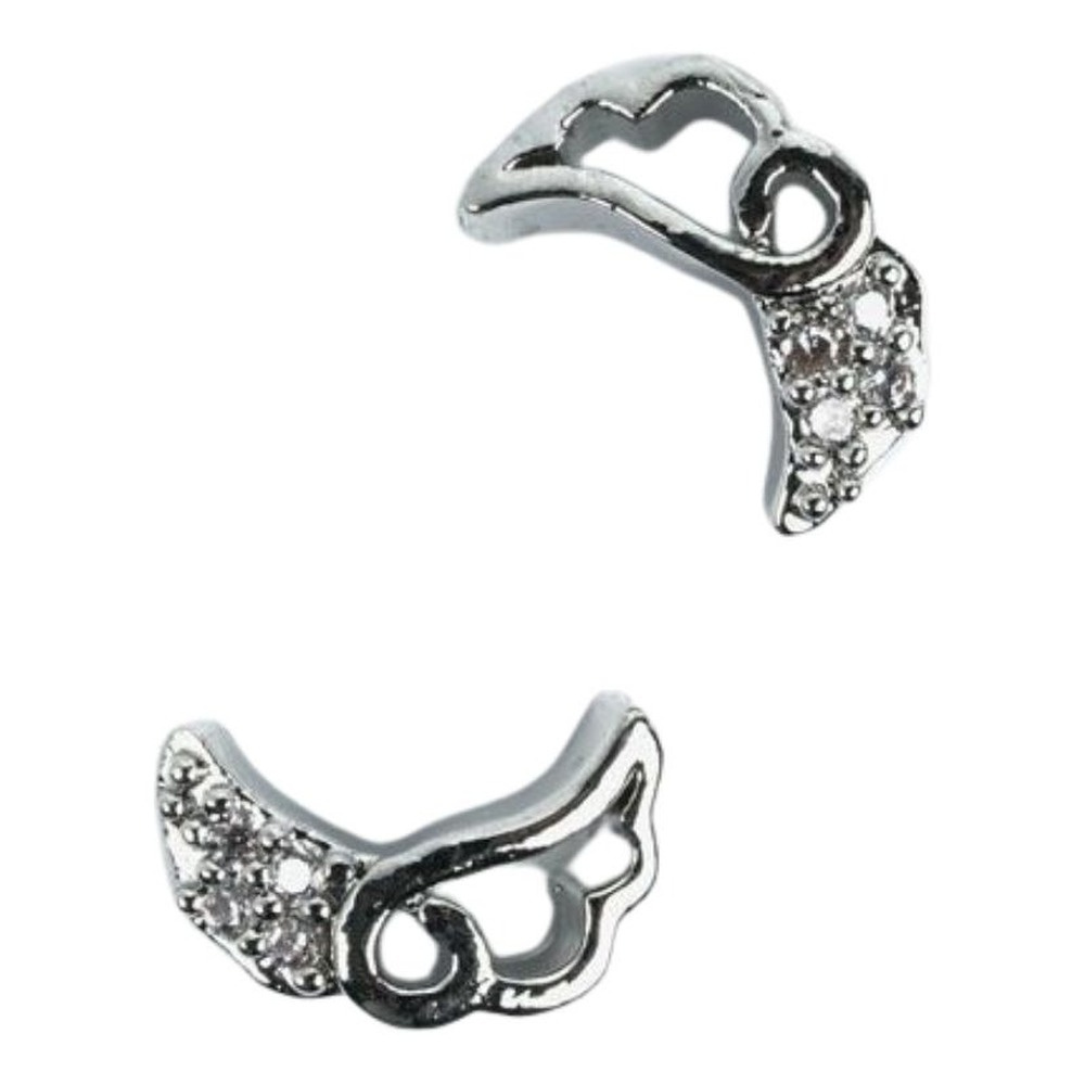 Semilac 791 Silver Wings Nail Art Decorations 2pcs