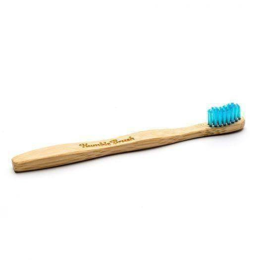 Humble Brush Eco-Friendly Bamboo Toothbrush for Kids Soft Blue