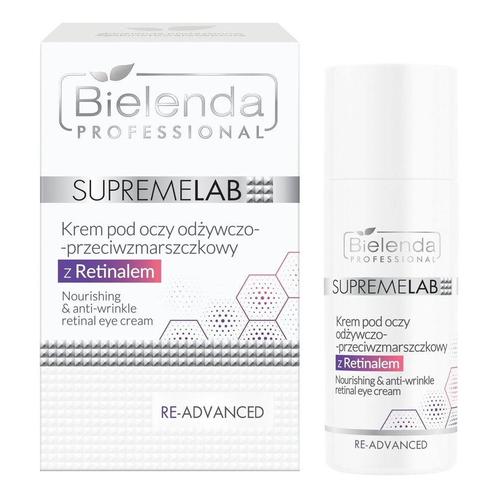 Bielenda Professional SupremeLab Re-Advanced Nourishing and Anti-Wrinkle Eye Cream with Retinal 0.03% 15ml