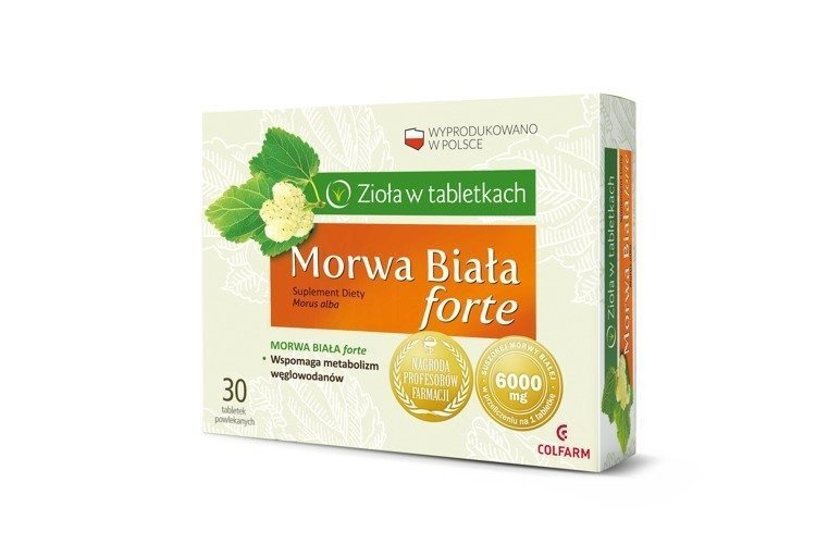 White Mulberry Forte COLFARM - 30 tablets Best Before 30.06.26