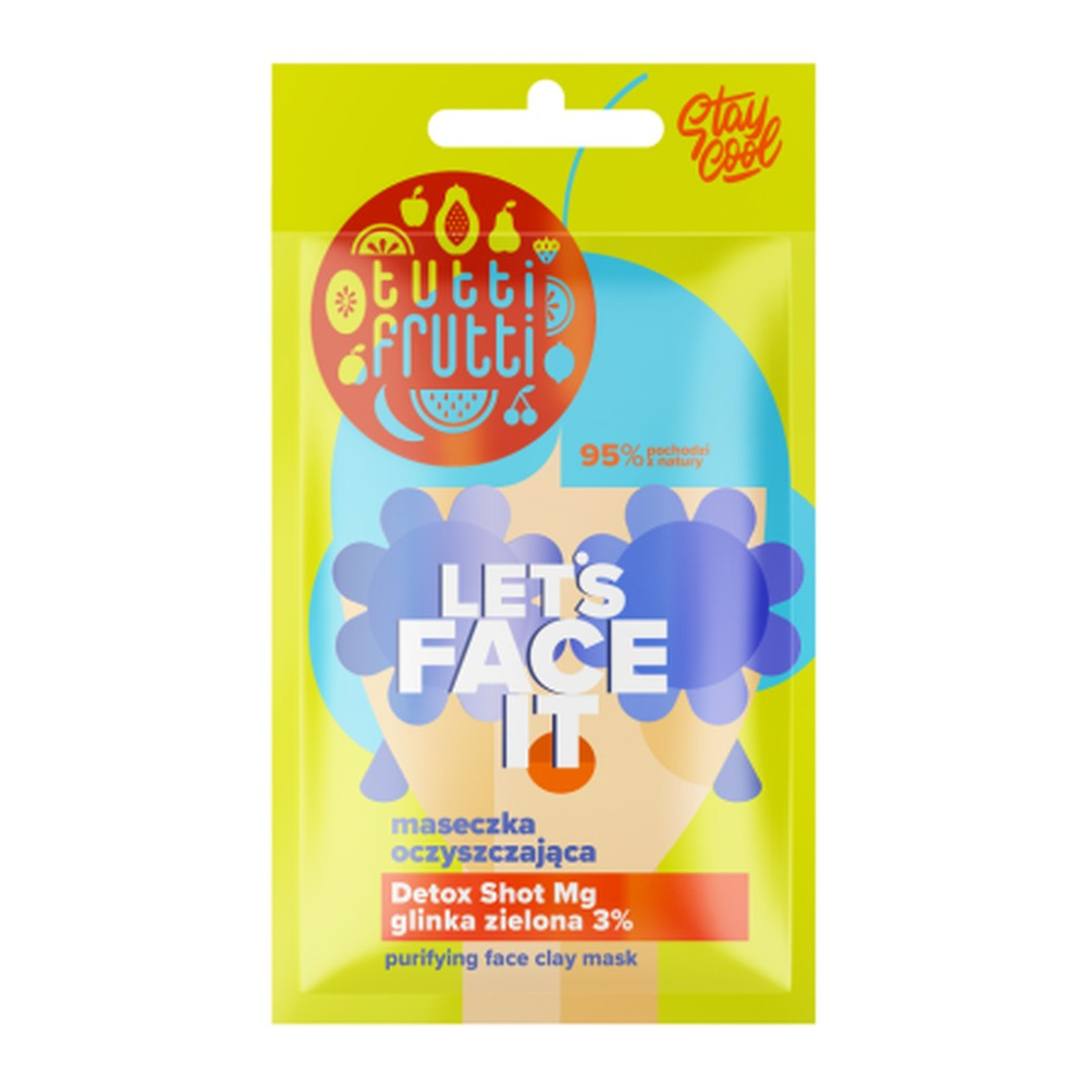 Tutti Frutti Let's Face It Cleansing Mask with Green Clay 3% and Detox Shot Mg 7g