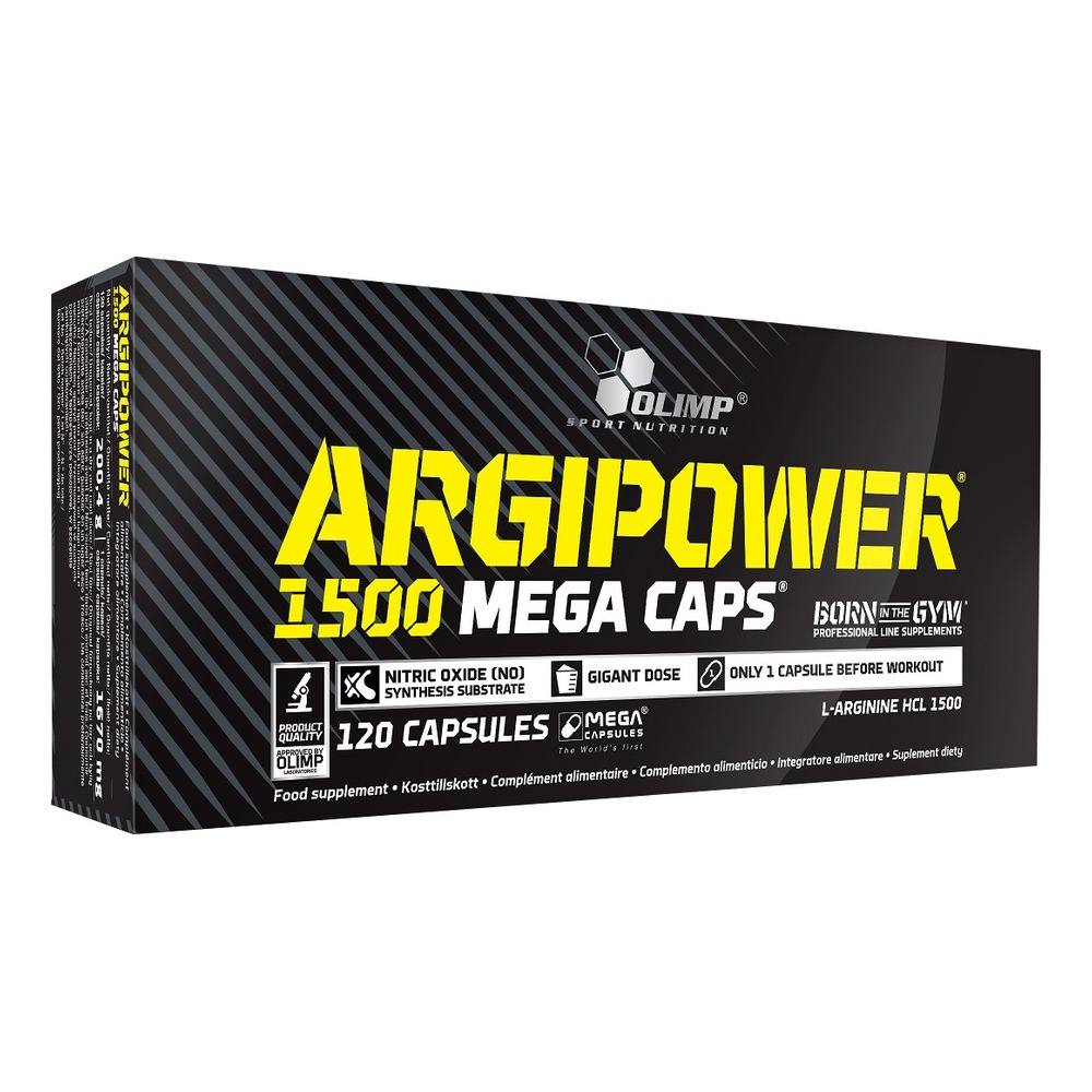 Olimp ArgiPower 1500 Mega Caps L-Arginine for Muscle Pump 120 Capsules