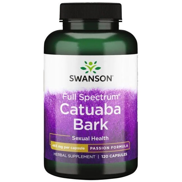 Swanson Catuaba Bark 465mg for Sexual Health Support 120 Capsules