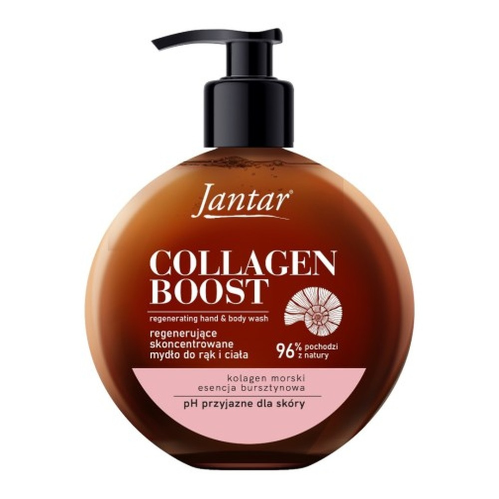 Jantar Collagen Boost Regenerating Hand Soap Amber Essence Marine Collagen for Dry Skin 400ml