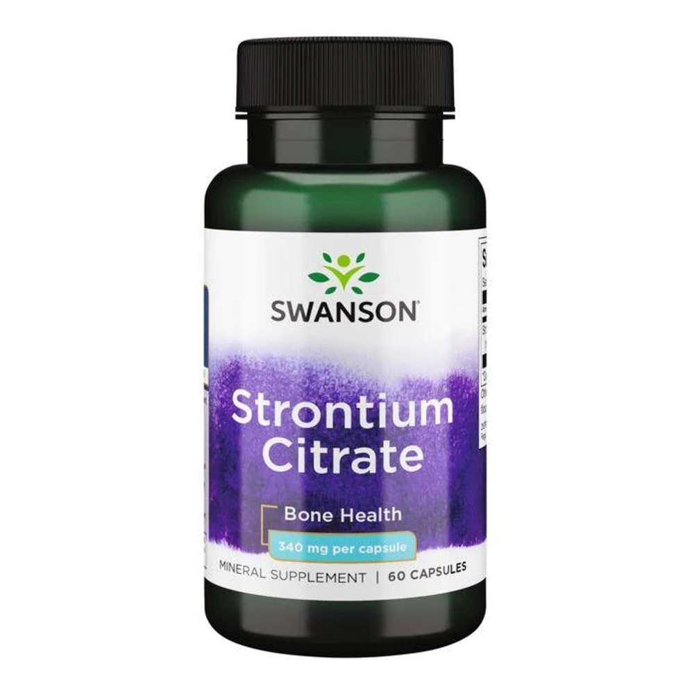 Swanson Strontium 340mg for Healthy Bones and Teeth 60 Capsules