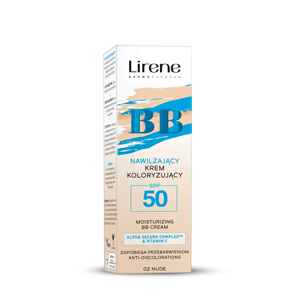 Lirene BB Moisturizing Color Cream SPF50 No. 02 Nude 30ml