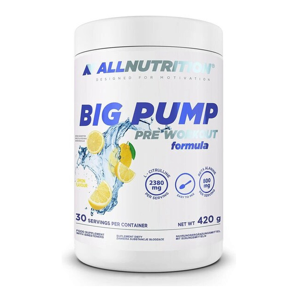 Allnutrition Big Pump Caffeine-Free Pre-workout Formula Lemon 420g