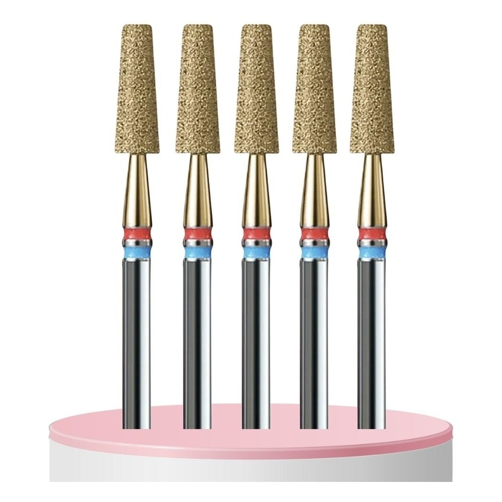 IQ Nails 2in1 Duo Diamond Nail Drill Bits Cut Cone 3.1mm 5 pcs