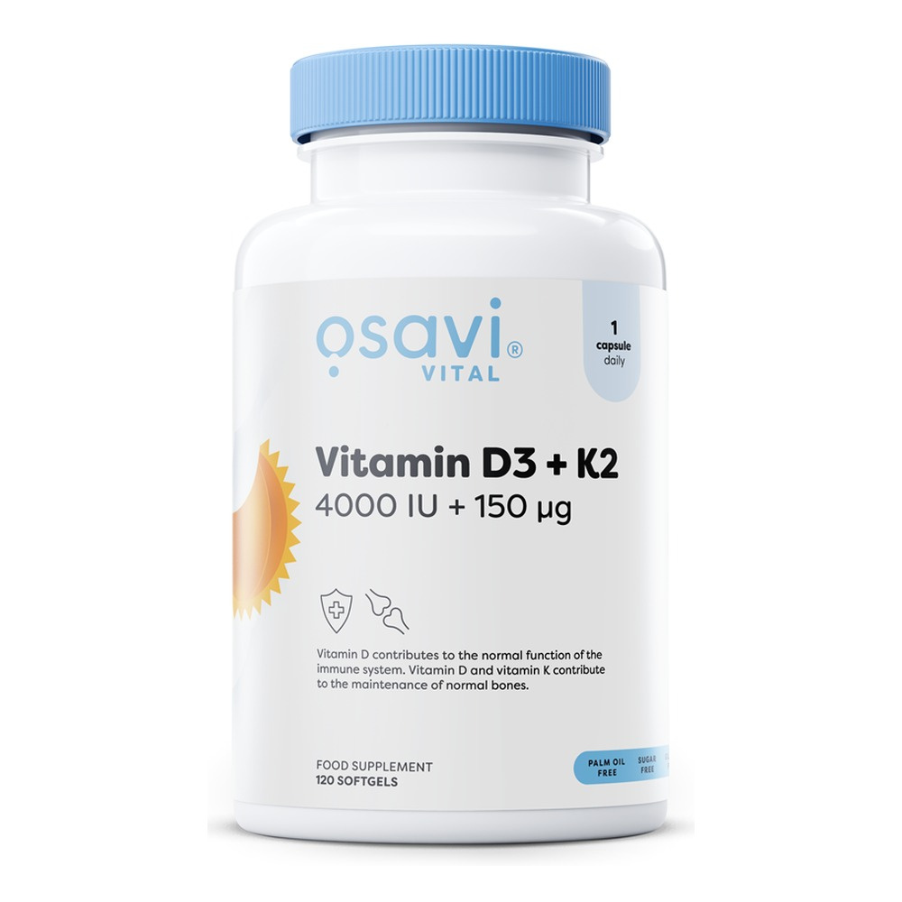 Osavi Vitamin D3 and K2 4000IU 150mcg 120 softgels