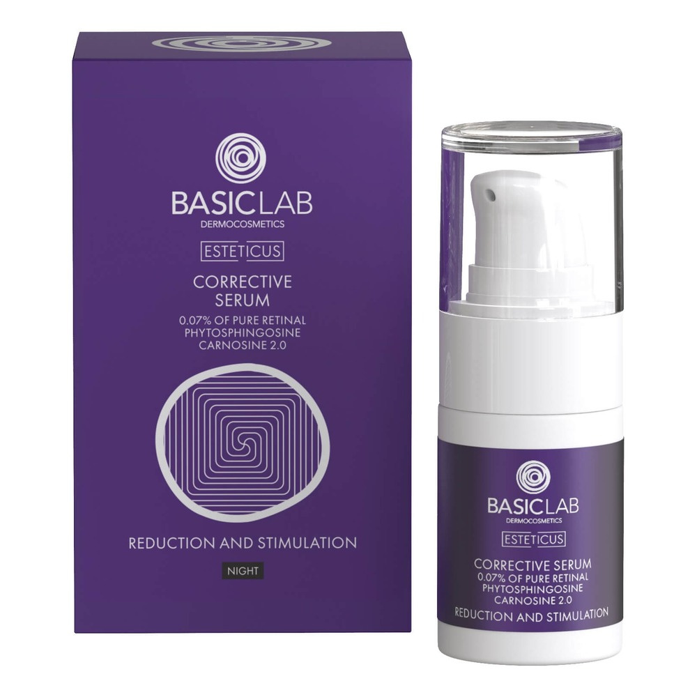 BasicLab Correcting Serum with Retinal 0.07% Phytosphingosine and Carnosine 2.0 15ml