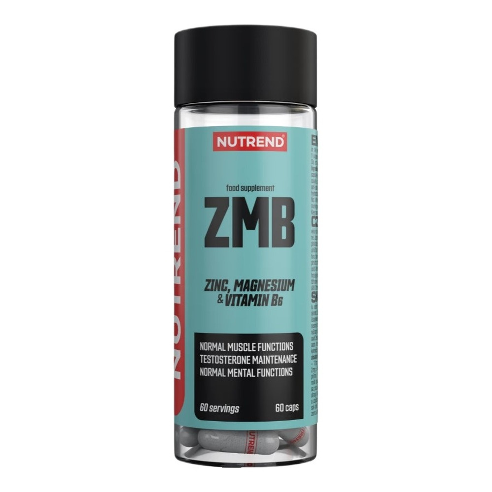 Nutrend ZMB Supplement with Zinc Magnesium and Vitamin B6 for Regeneration and Testosterone Levels 60 caps
