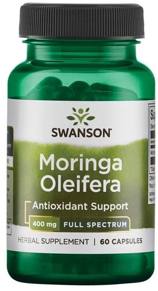 Swanson Moringa Oleifera 400mg for Digestion Support 60 Capsules