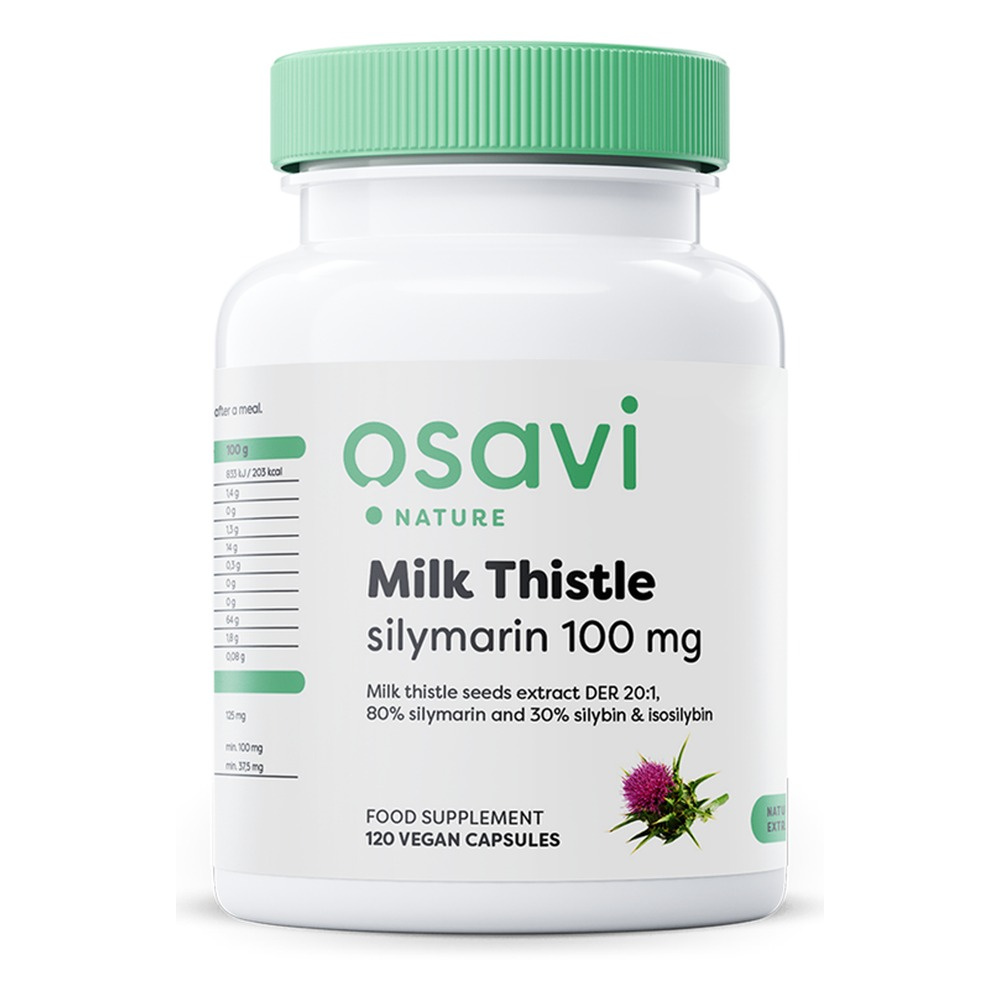 Osavi Milk Thistle Liver Support 100mg Silymarin 120 vegan caps