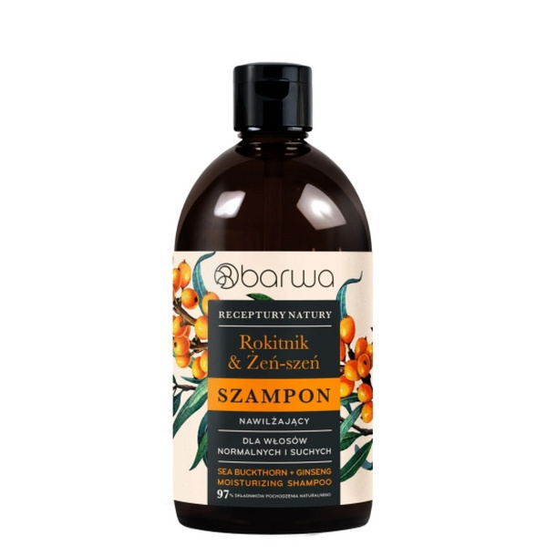 Barwa Recipes of Nature Moisturizing Shampoo Sea Buckthorn and Ginseng 380ml