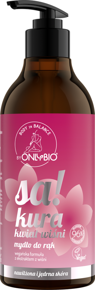 OnlyBio Body in Balance Sakura Cherry Blossom Hand Soap for Dry and Rough Skin 400ml