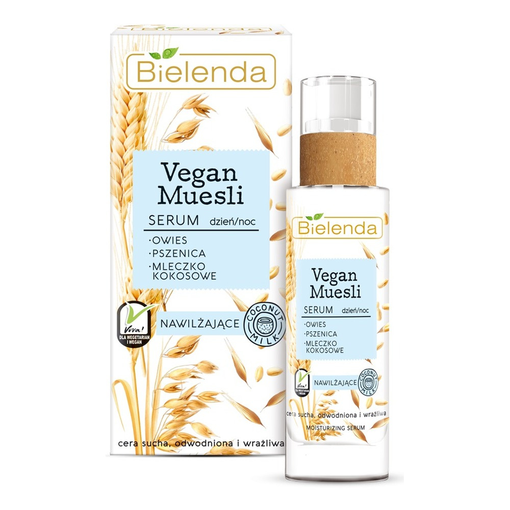Bielenda Vegan Muesli Moisturizing Serum with Wheat Oats and Coconut Milk for Dry Skin 30ml