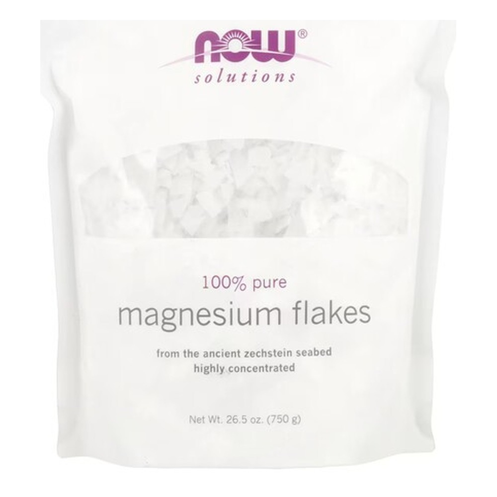 NOW Foods 100% Pure Magnesium Flakes For Skin Softening and Hydration 750g