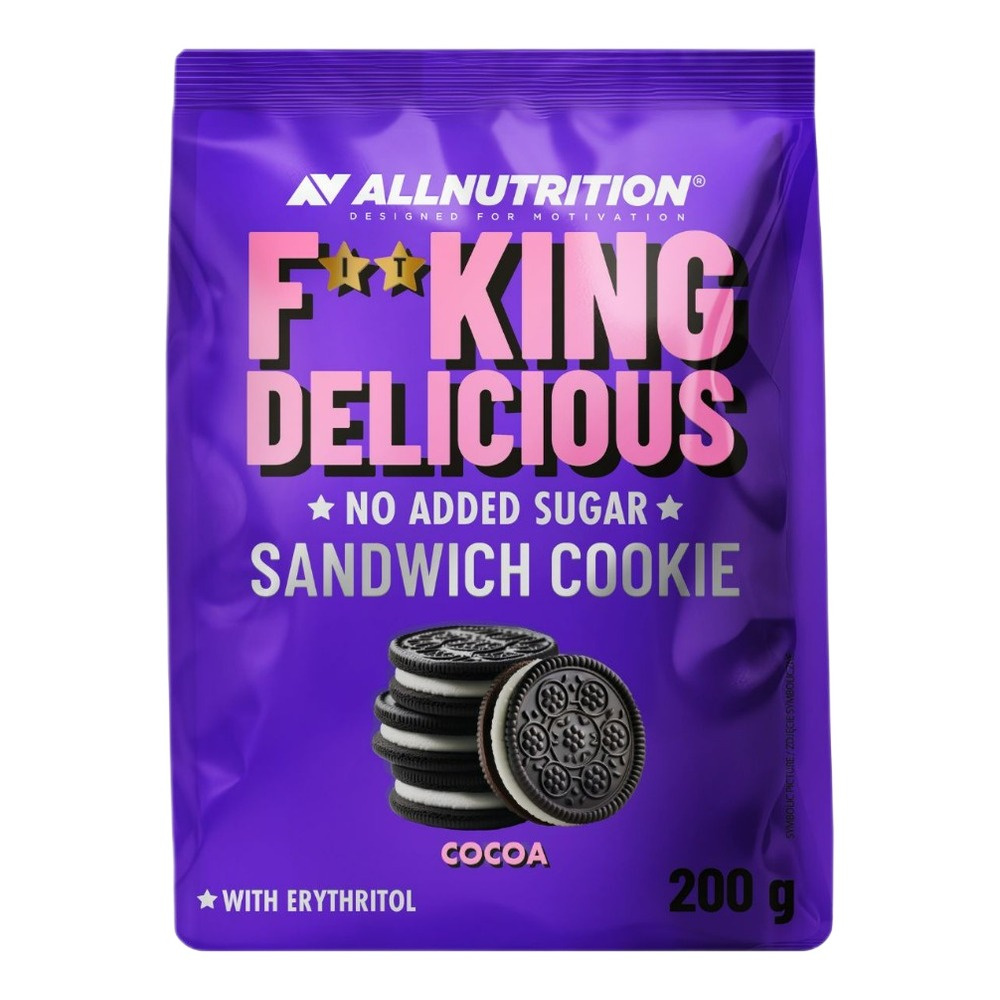 Allnutrition Fitking Delicious Sandwich Cookie Cocoa Cookies with No Added Sugar 200g