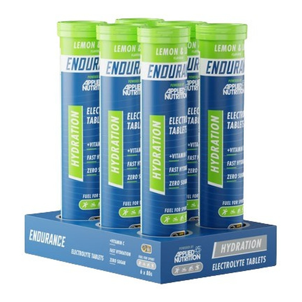 Applied Nutrition Endurance Hydration Electrolyte Effervescent Tablets Lemon and Lime 6 x 20 Tabs